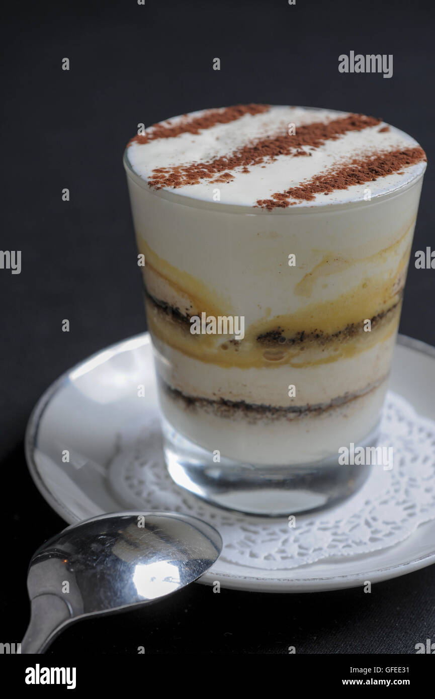 coffee flavoured Cream Dessert Stock Photo Alamy