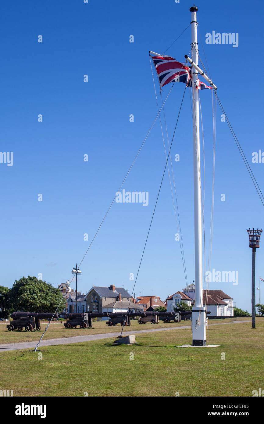 Cannons at gun hill southwold suffolk uk hires stock photography and