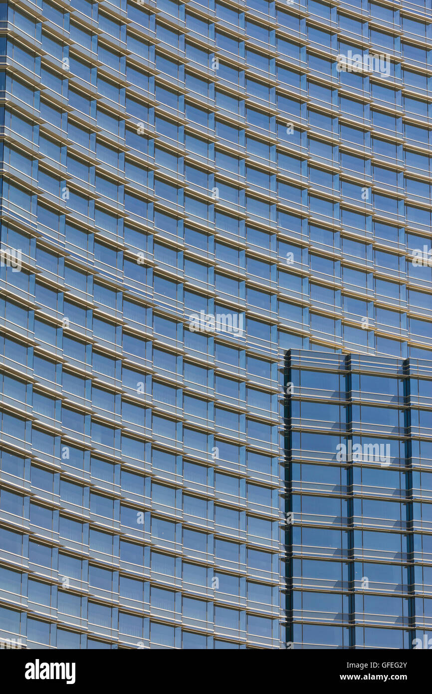 Las Vegas - Circa July 2016: Windows and Facade of the Aria Resort and Casino. The Aria is Owned by MGM Resorts International I Stock Photo