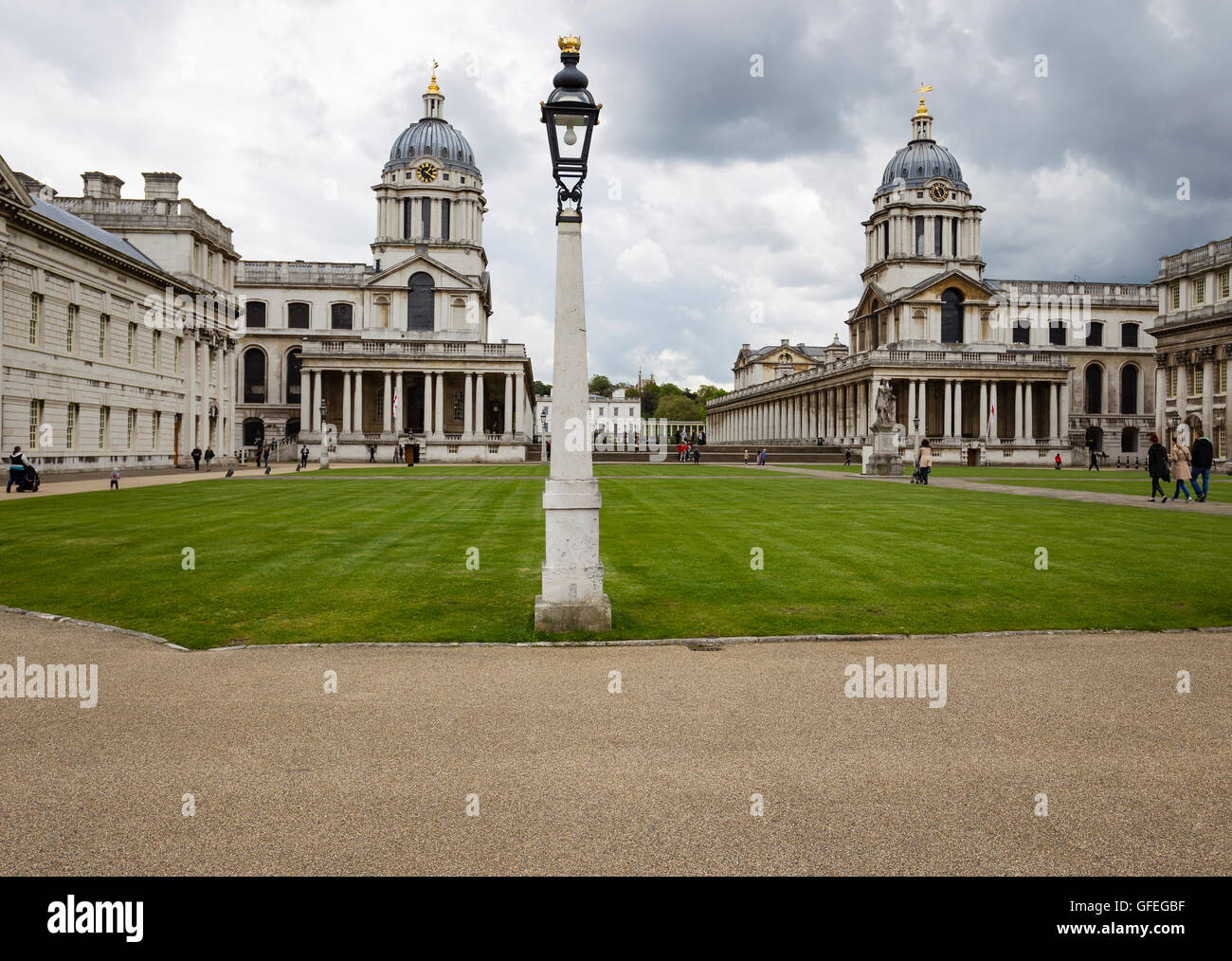 The former Royal Naval College Greenwich, formerly Greenwich Hospital and now parts of it are used as educational establishment Stock Photo