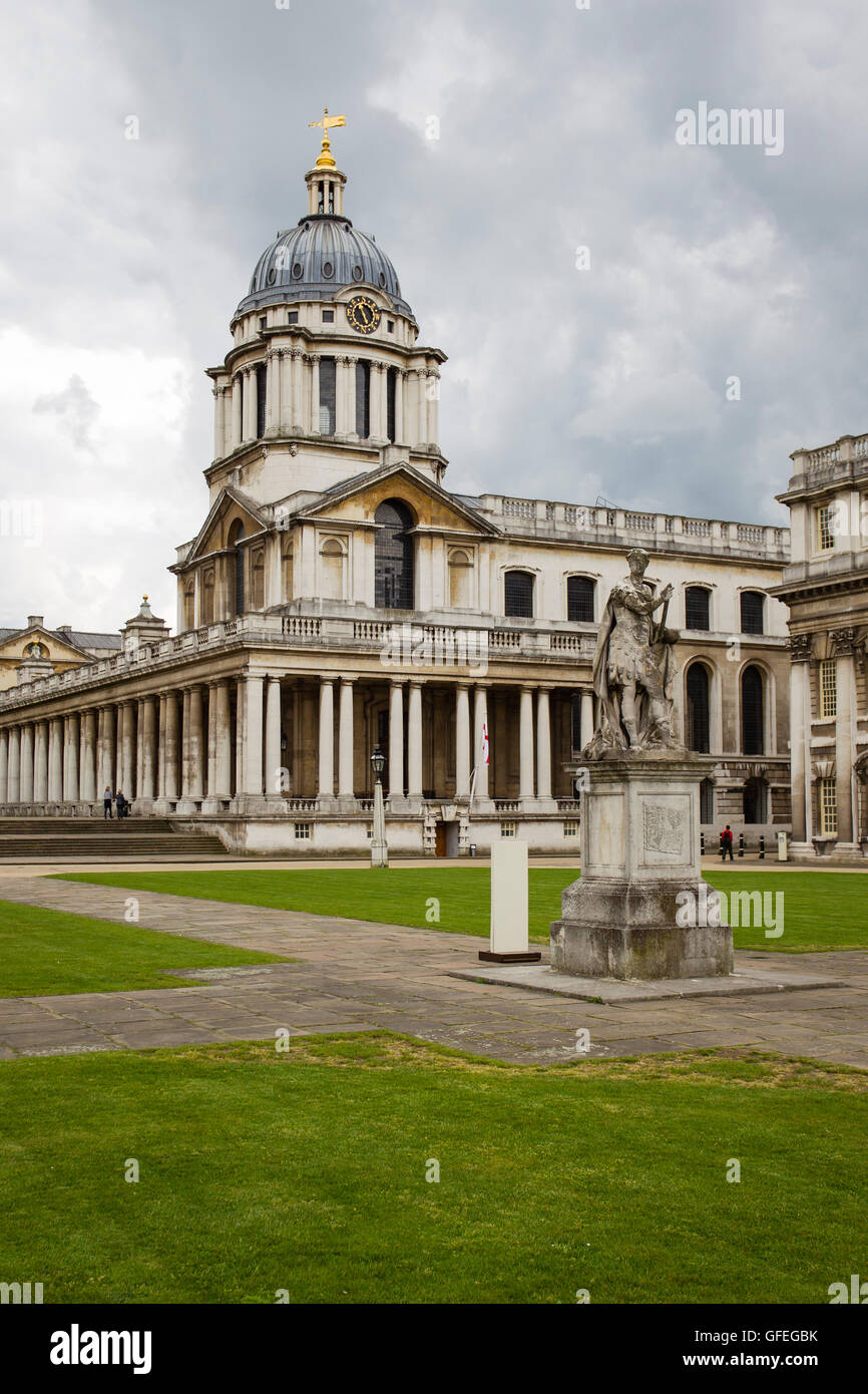The former Royal Naval College Greenwich, formerly Greenwich Hospital and now parts of it are used as educational establishment Stock Photo