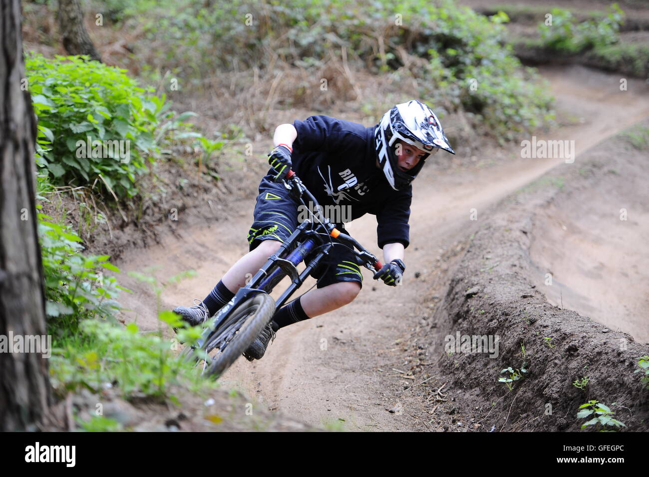 Mountain Biking Chicksands Bedfordshire Stock Photo Alamy