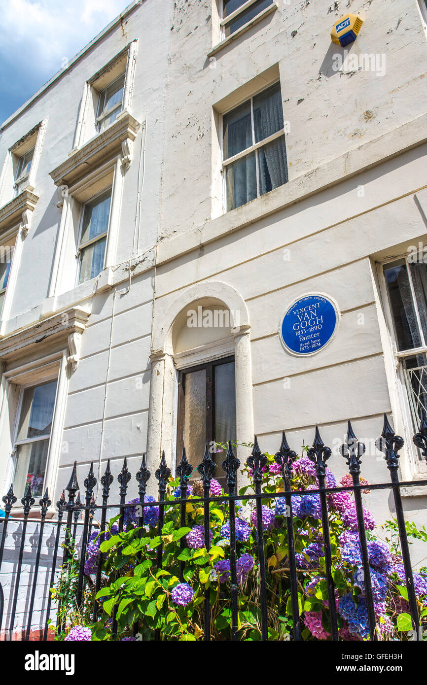 Vincent Van Gogh lived here, painter – 87 Hackford Road, Brixton Stock Photo