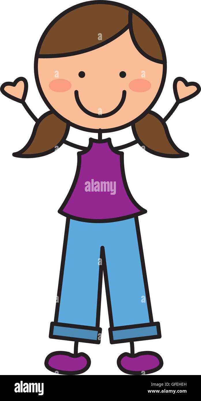 little girl smile icon Stock Vector Image & Art - Alamy