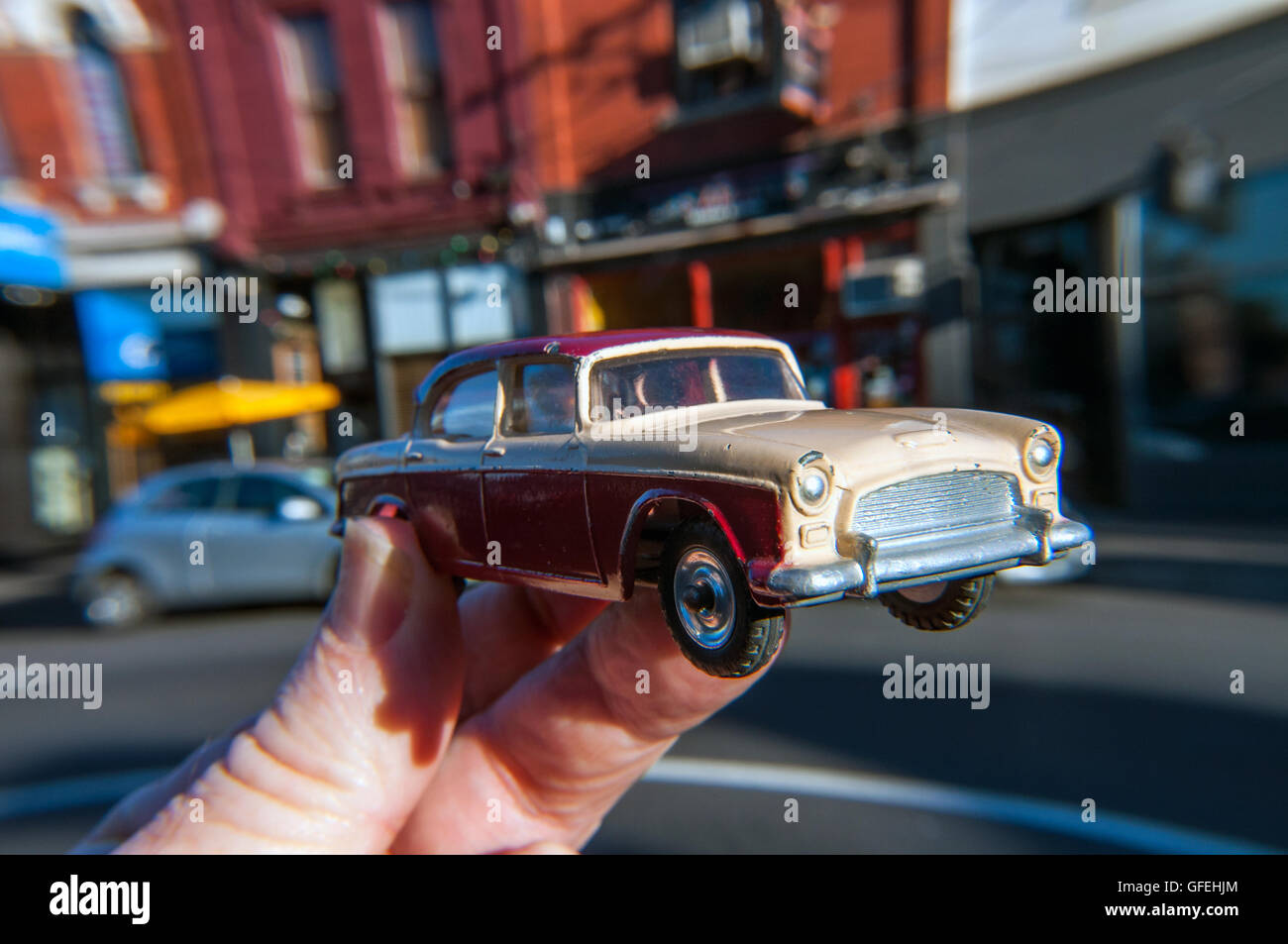 Retro model Humber Hawk car, Melbourne, Victoria, Australia Stock Photo