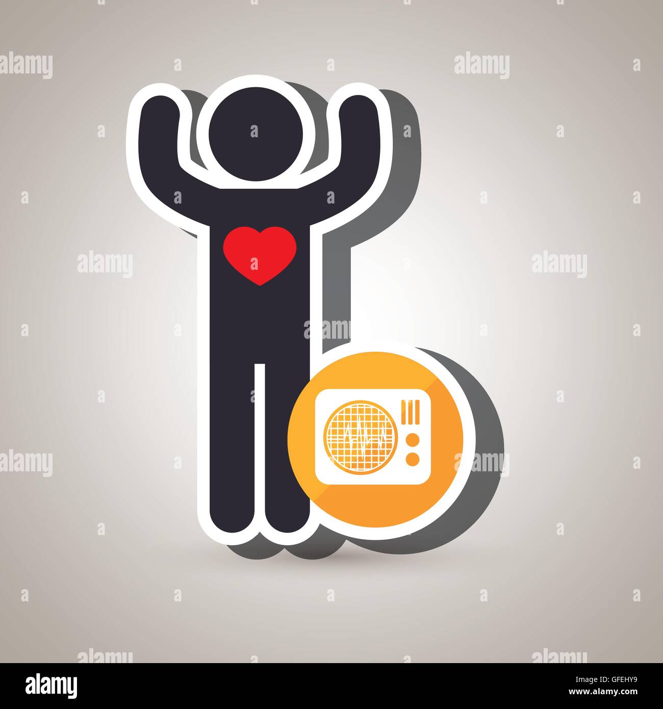 silhouette person heart medical Stock Vector Image & Art - Alamy