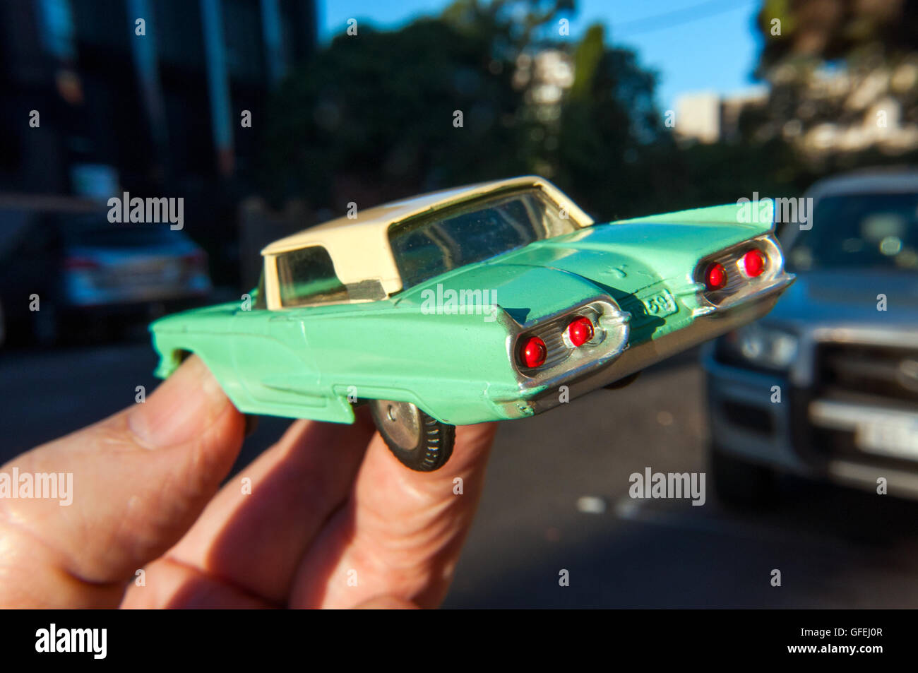 Retro model Ford Thunderbird car, Melbourne, Victoria, Australia Stock
