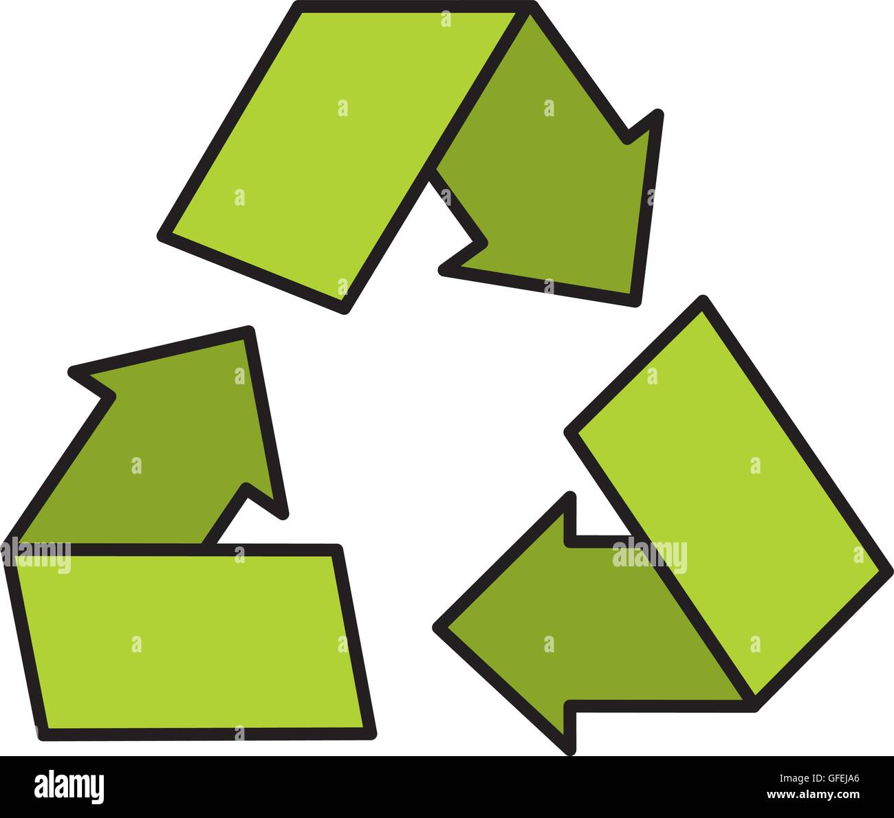 recycle arrows symbol icon Stock Vector Image & Art - Alamy