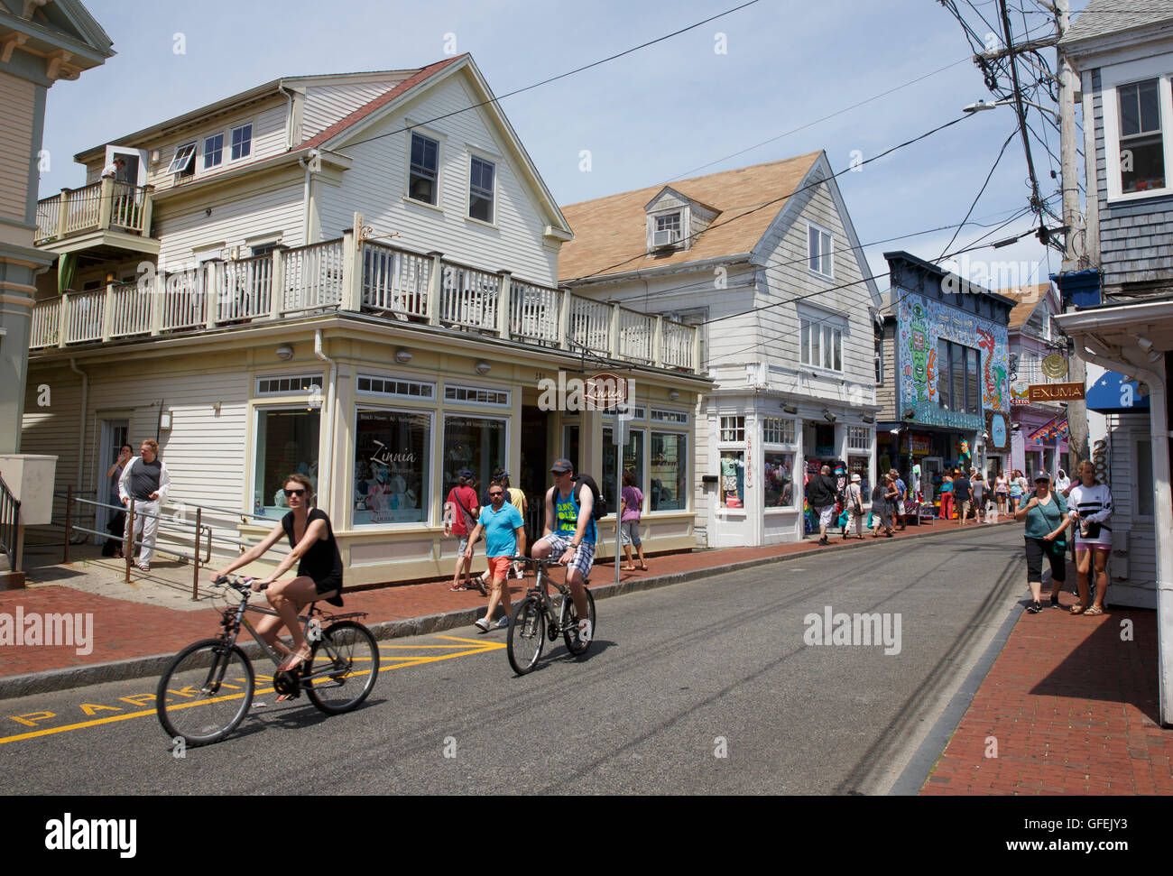 Commercial Street, Provincetown, Massachusetts Stock Photo