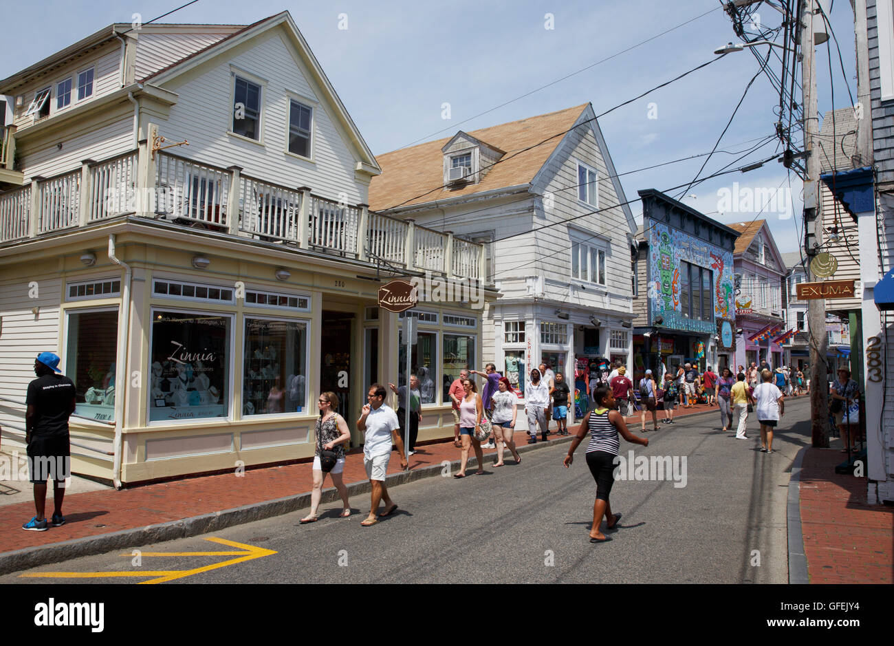Commercial Street, Provincetown, Massachusetts Stock Photo