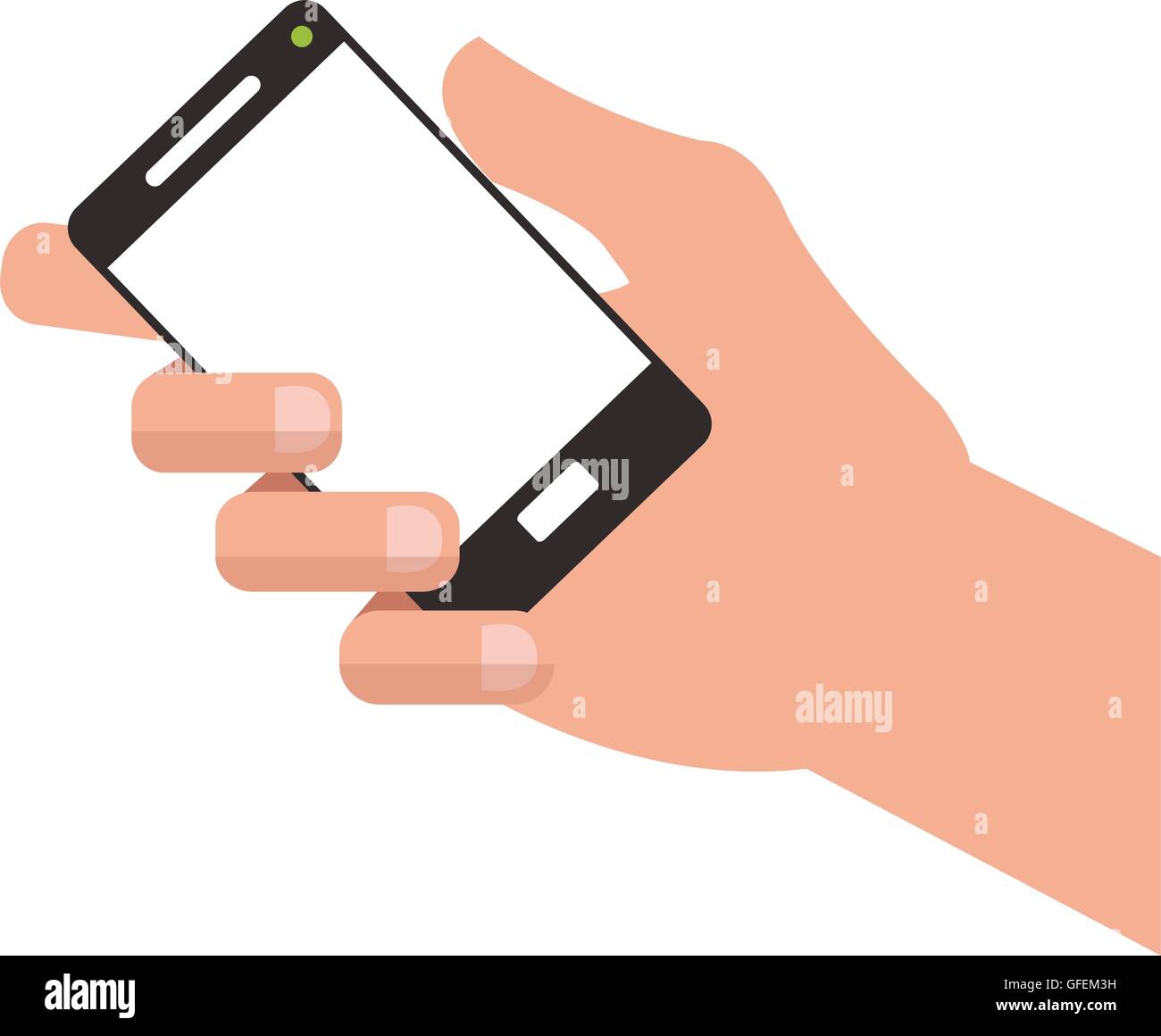 hand holding modern cellphone icon Stock Vector Image & Art - Alamy