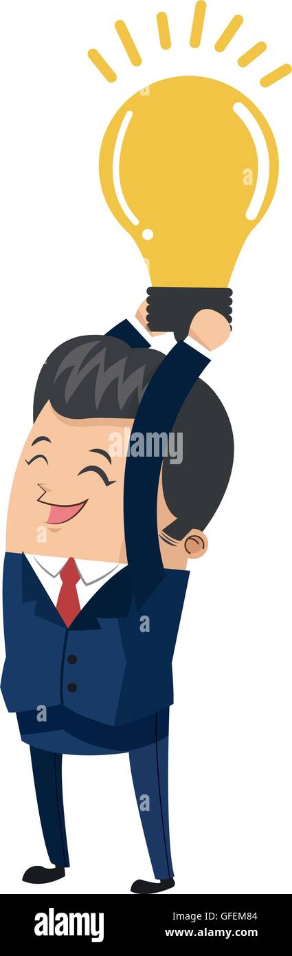 businessman holding lightbulb icon Stock Vector Image & Art - Alamy