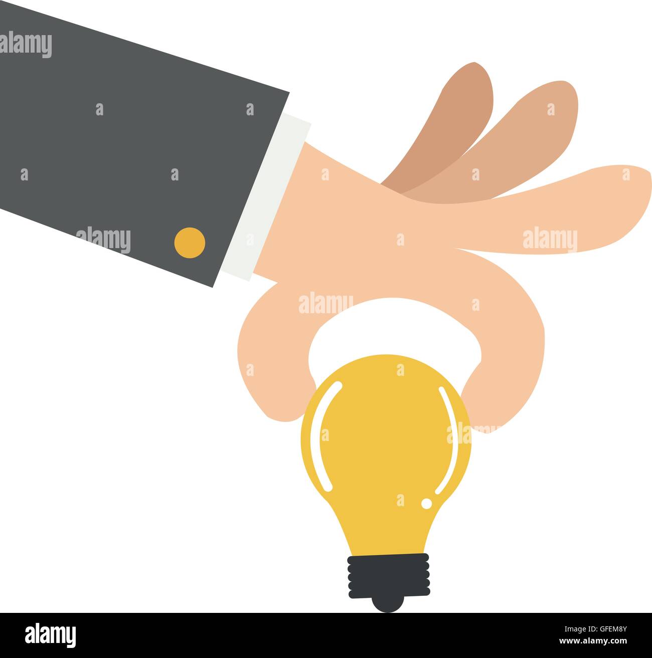 businessman holding lightbulb icon Stock Vector Image & Art - Alamy