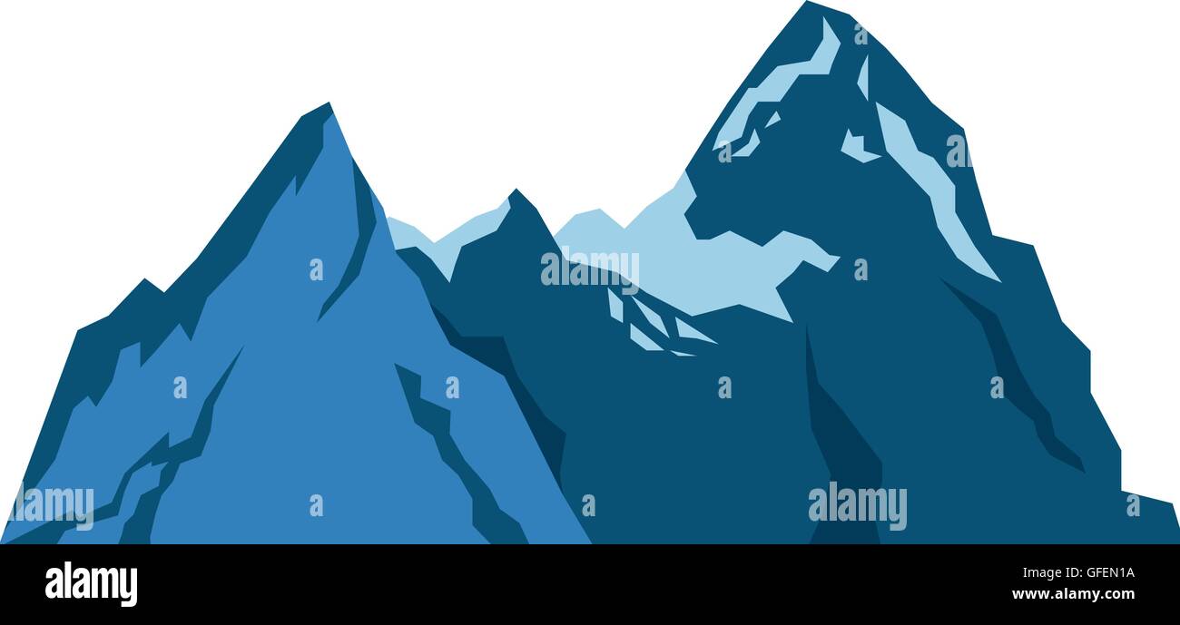 snowy mountains icon Stock Vector Image & Art - Alamy