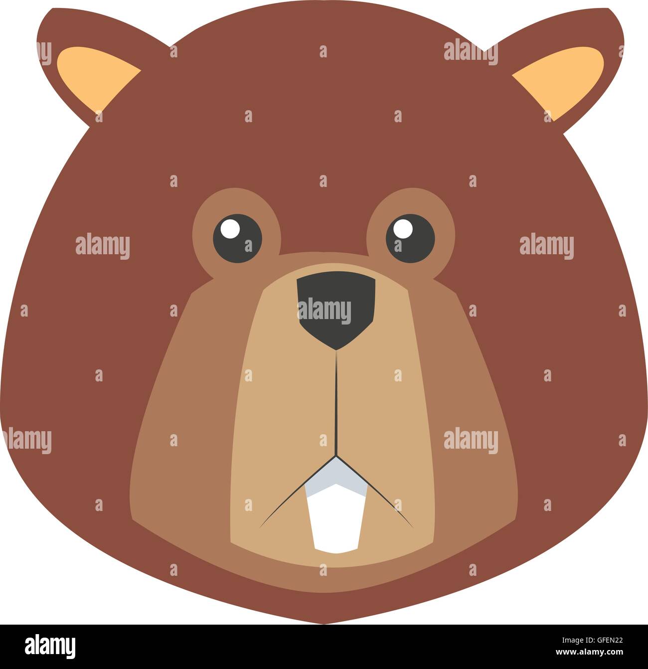 single beaver icon Stock Vector