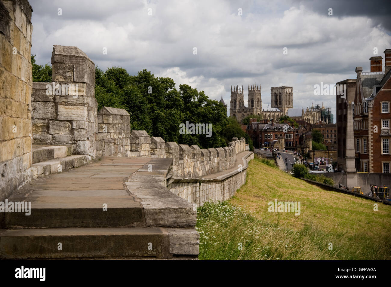 York City Walls and Minster Stock Photo