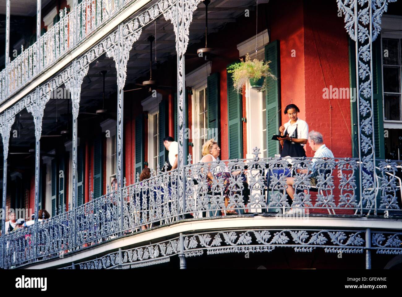 New Orleans. The Royal Cafe restaurant in the French Quarter Vieux Carre on corner of Royal and Peter streets Louisiana USA Stock Photo
