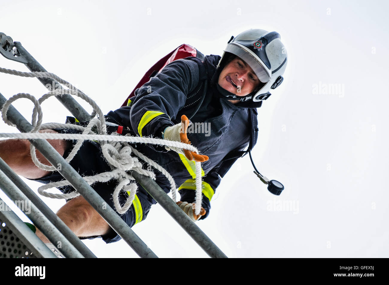 Fireman lift hires stock photography and images Alamy