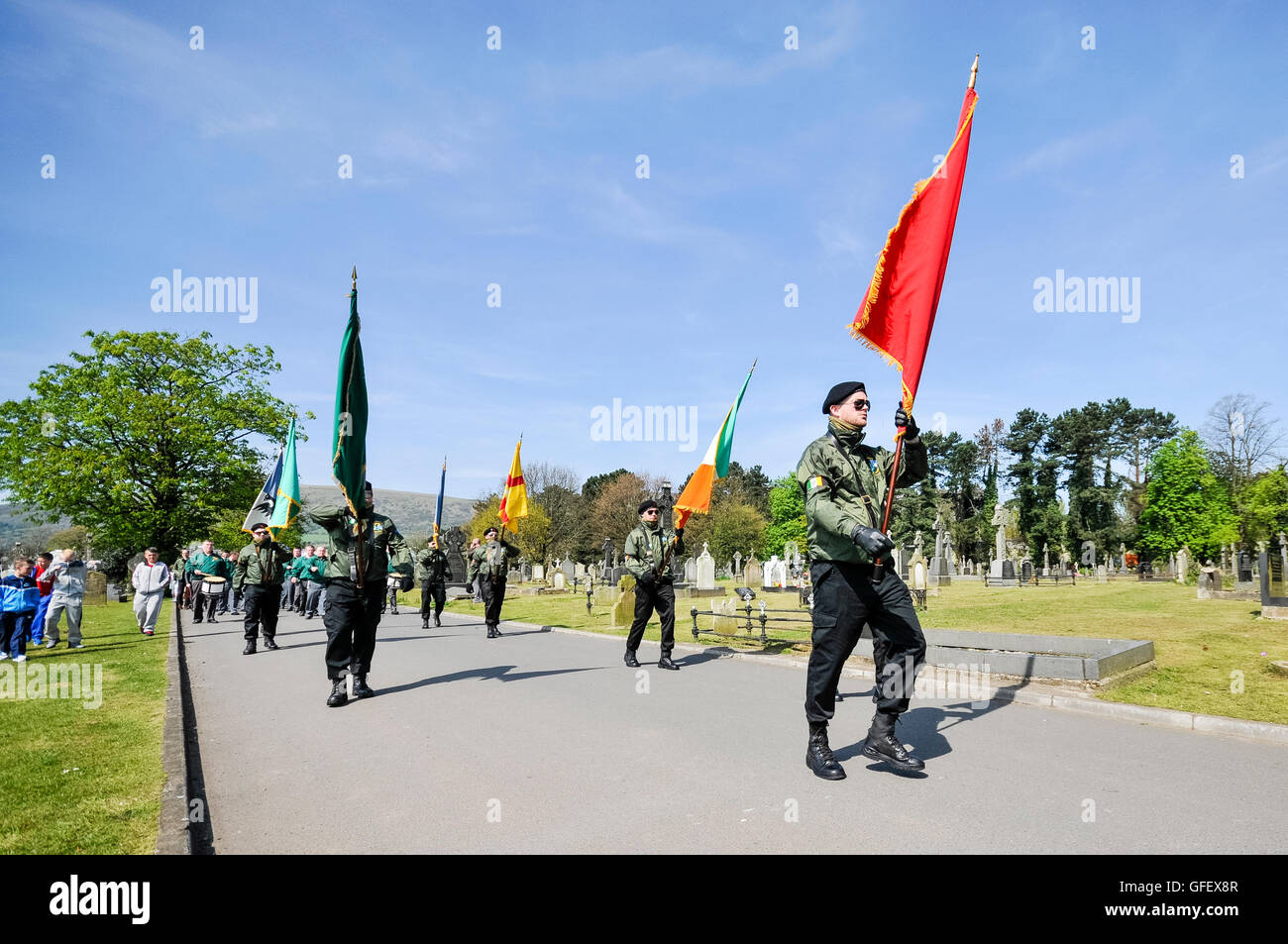 Irish Republican Socialist Party (IRSP) members in paramilitary