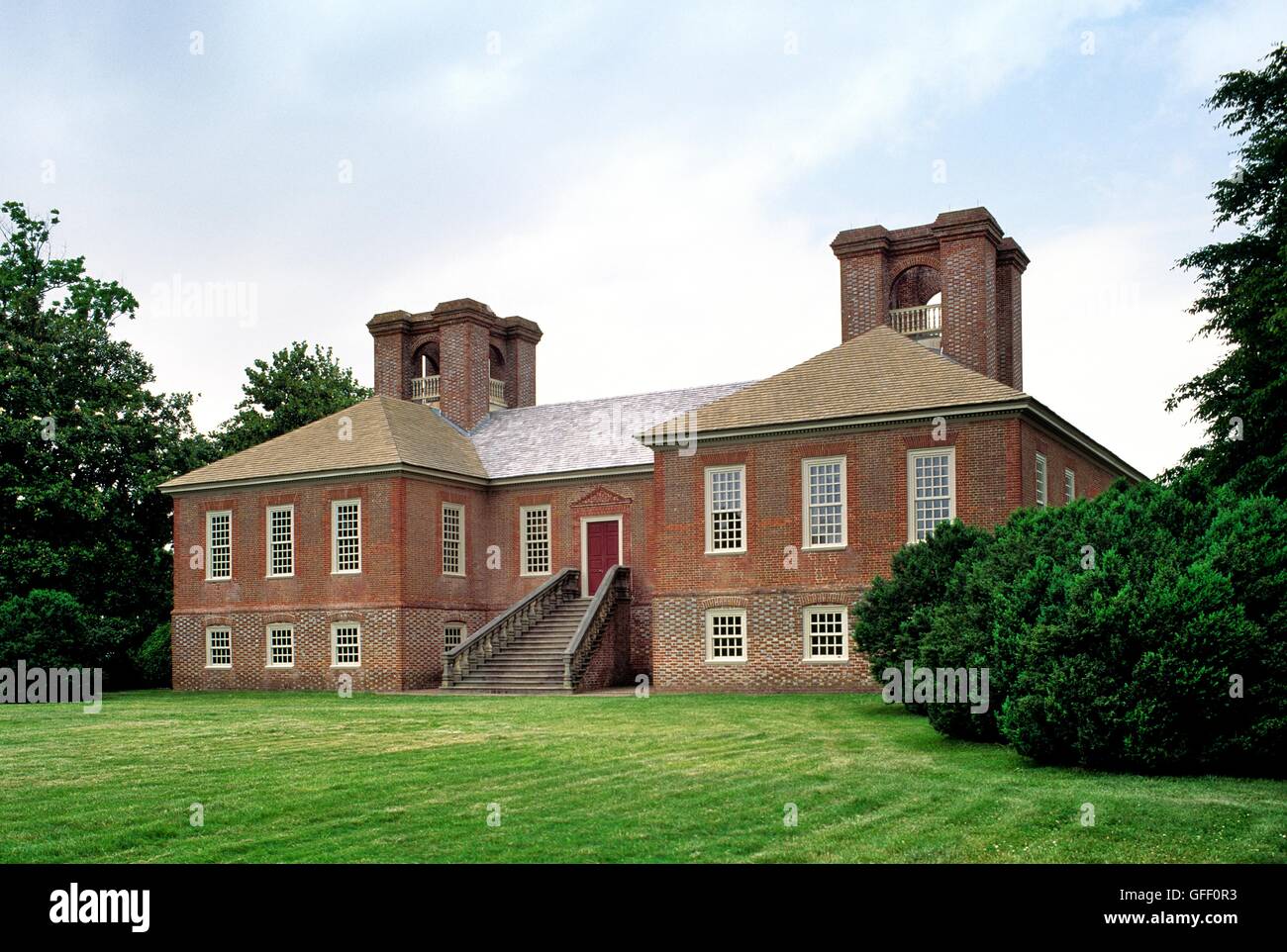 Stratford Hall plantation house, Virginia, USA. Birthplace of General Robert E. Lee Stock Photo