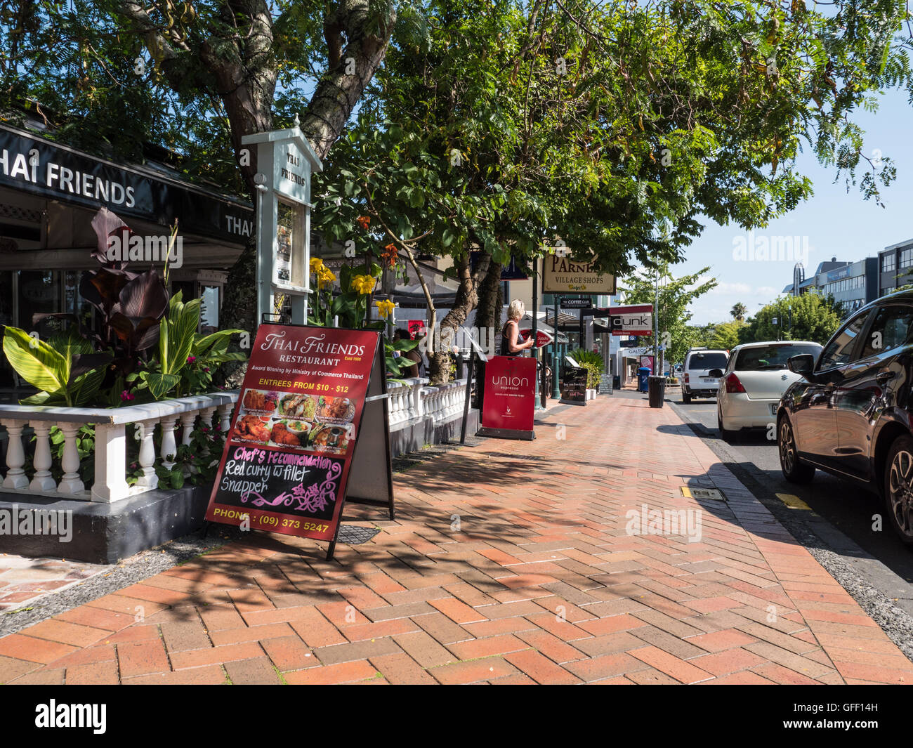 Parnell Road, Parnell, Auckland, New Zealand. Stock Photo