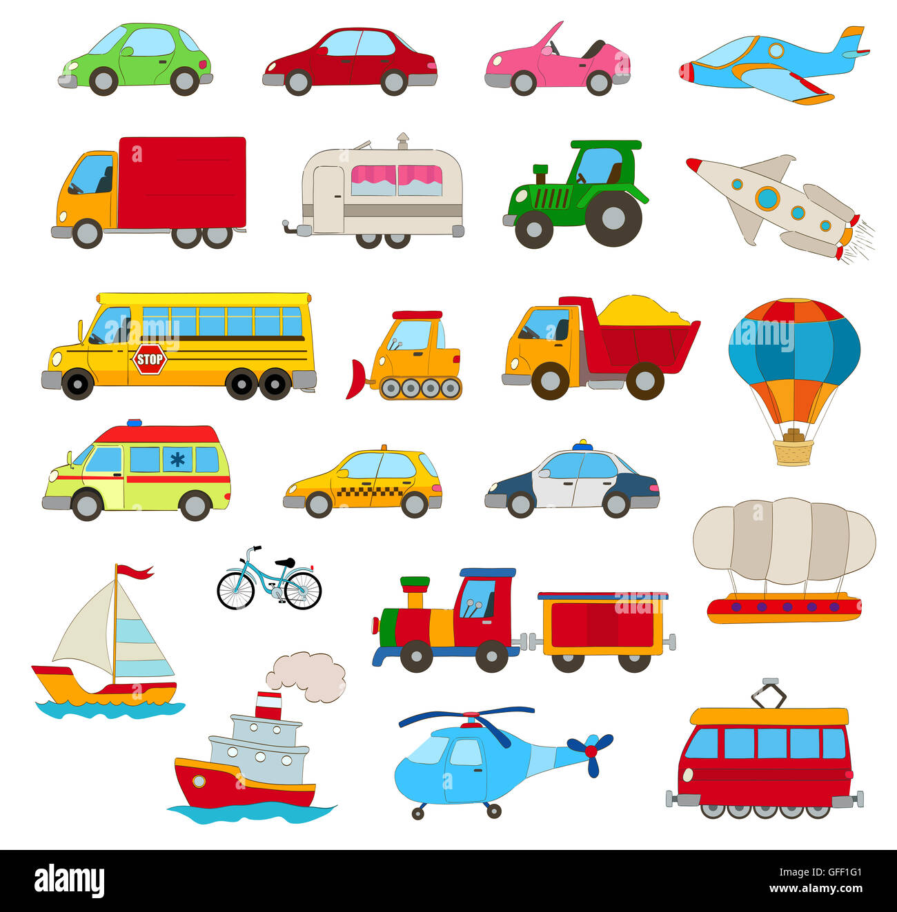 Cartoon cars Cut Out Stock Images & Pictures - Alamy