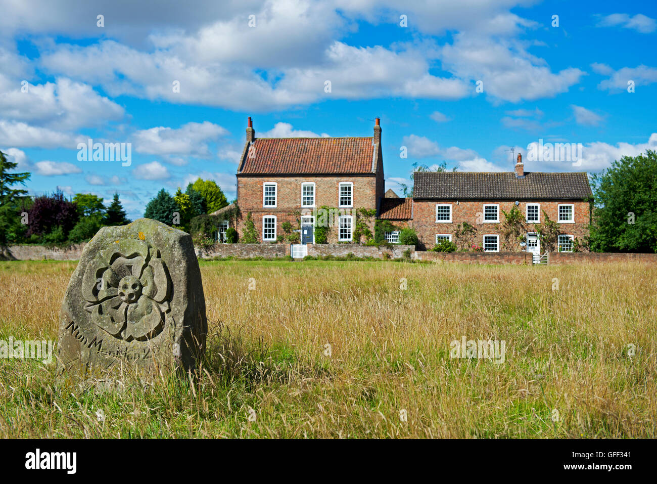 Houses in the village of Nun Monkton, near York, North Yorkshire