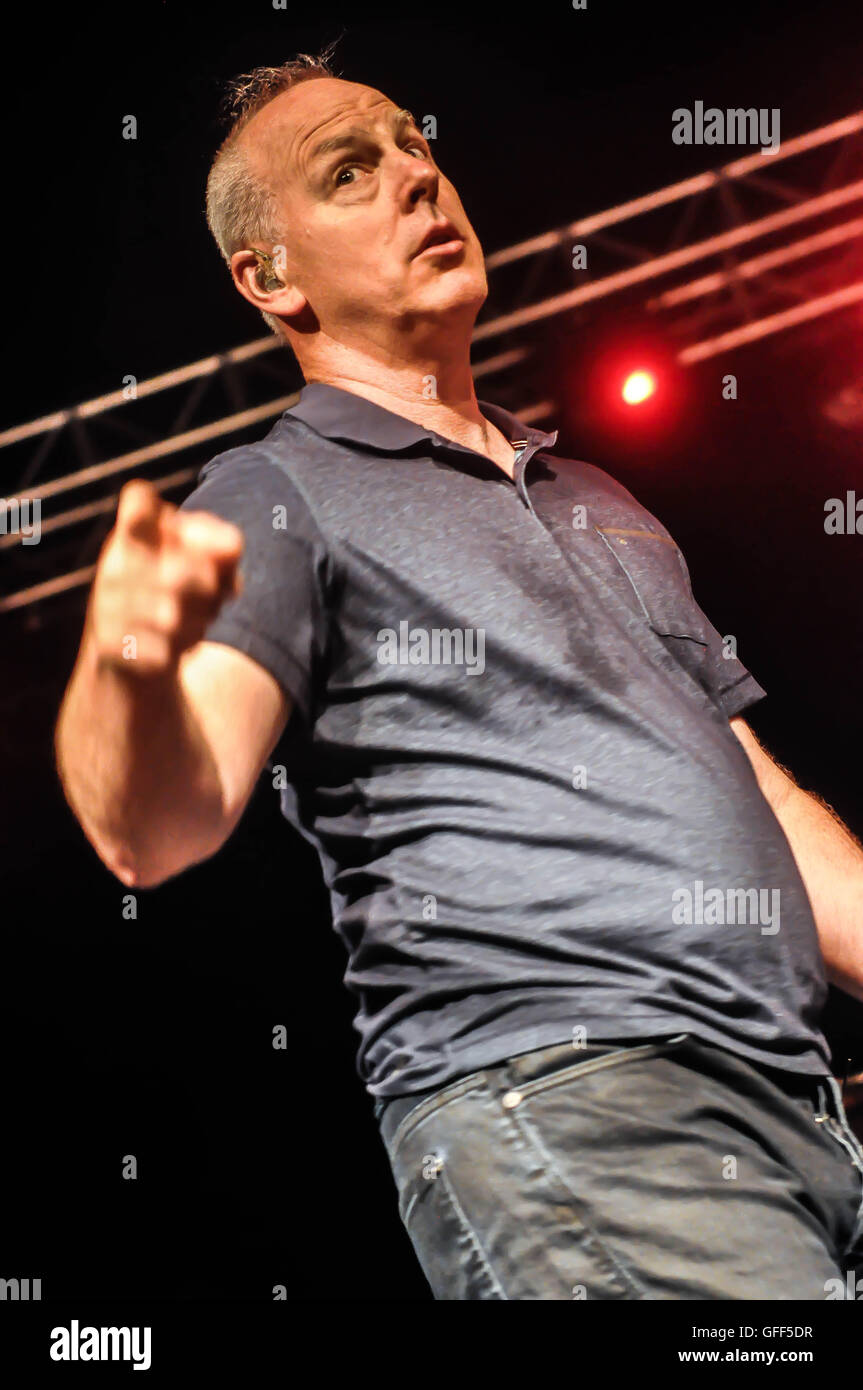 Greg Graffin onstage with Bad Religion at o2 Academy Birmingham, on the Summer Nationals Tour, 19th June 2016 Stock Photo