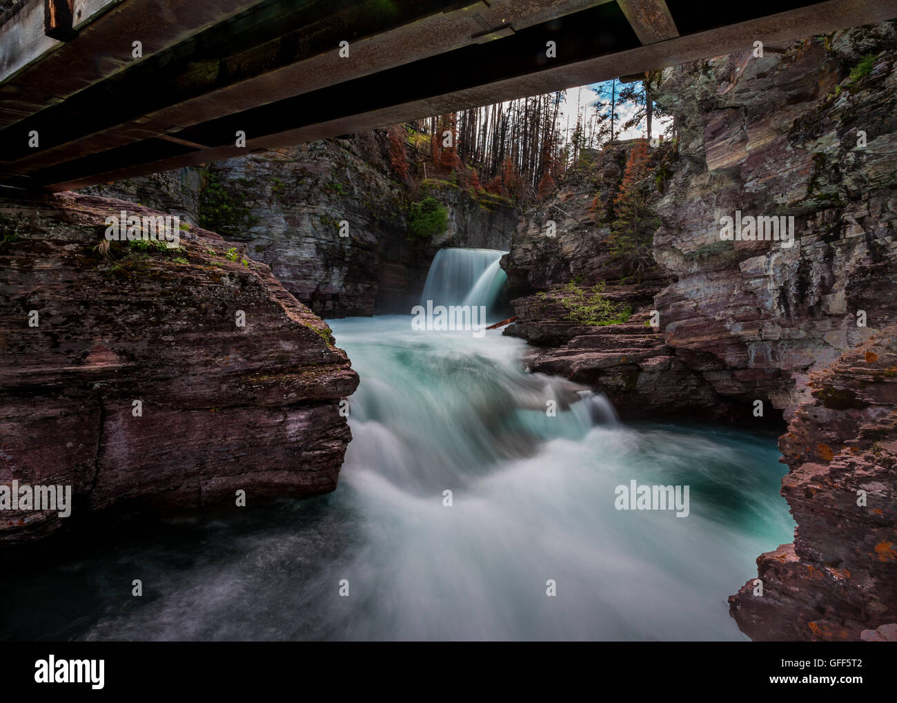 St mary falls glacier national park hi-res stock photography and images ...