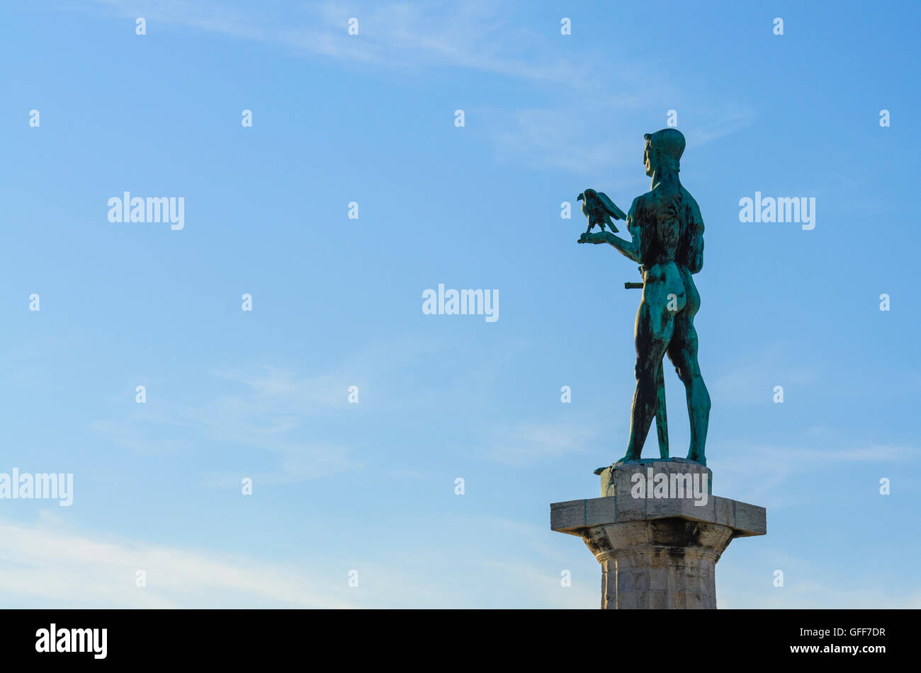 Beograd, Belgrade: Statue of Pobednik (victor) in the Kalemegdan ...