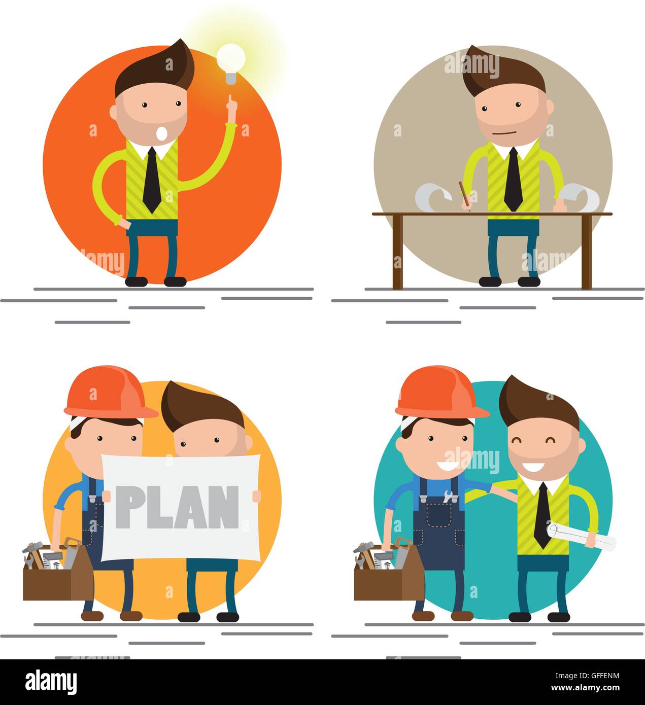 set characters on building worker Stock Vector Image & Art - Alamy