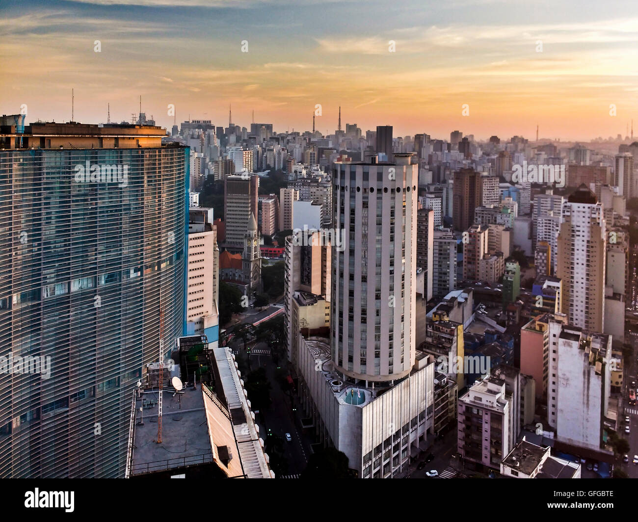Center of Sao Paulo, the Megacity in Southamerica Stock Photo
