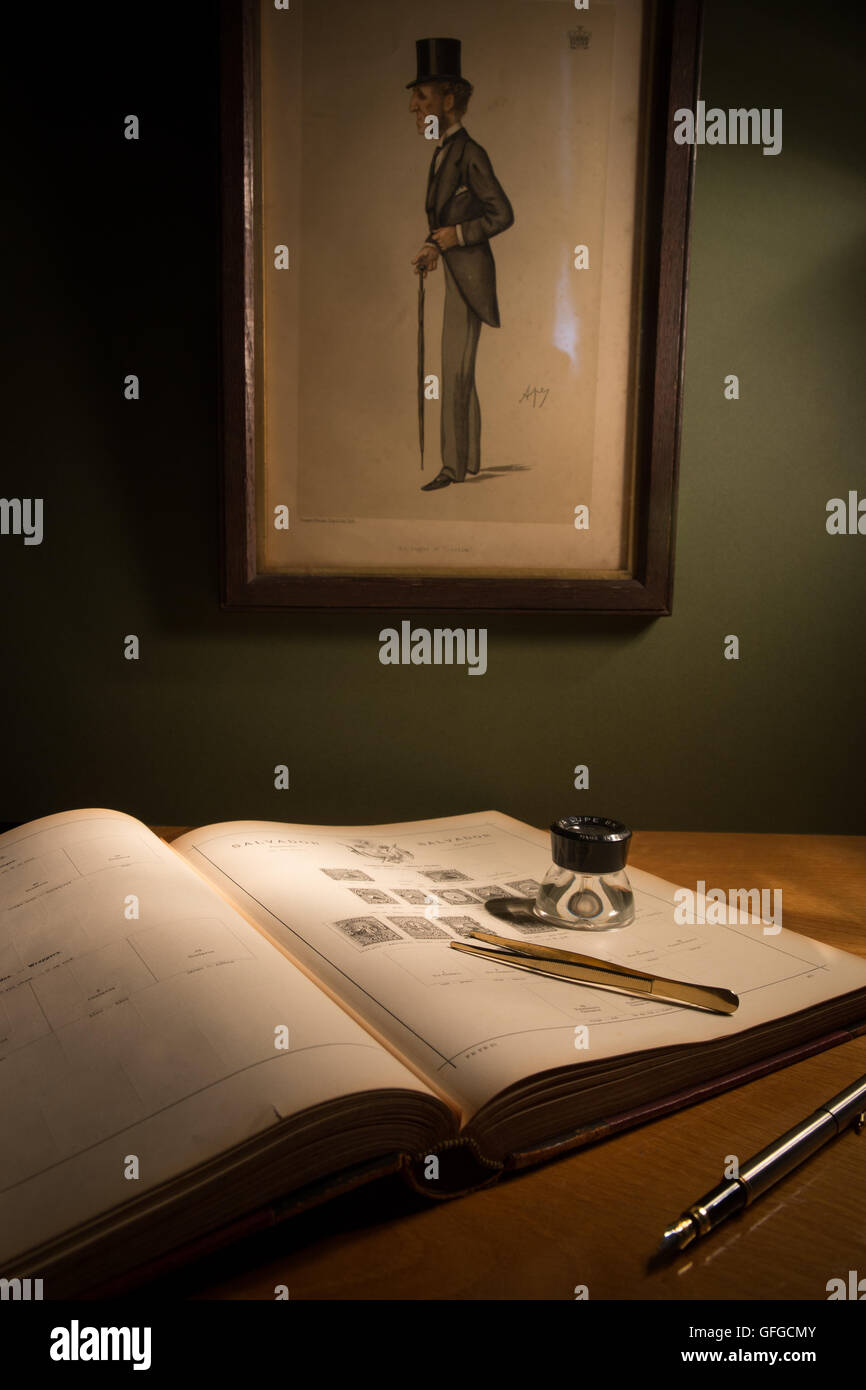 Collecting and studying stamps hi-res stock photography and images - Alamy