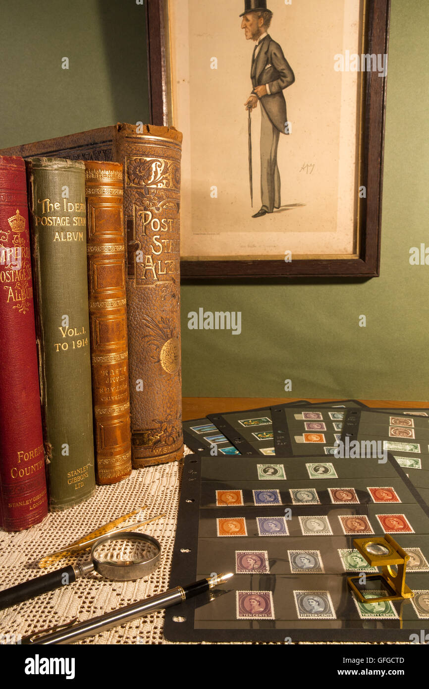 Collecting and studying stamps hi-res stock photography and images - Alamy