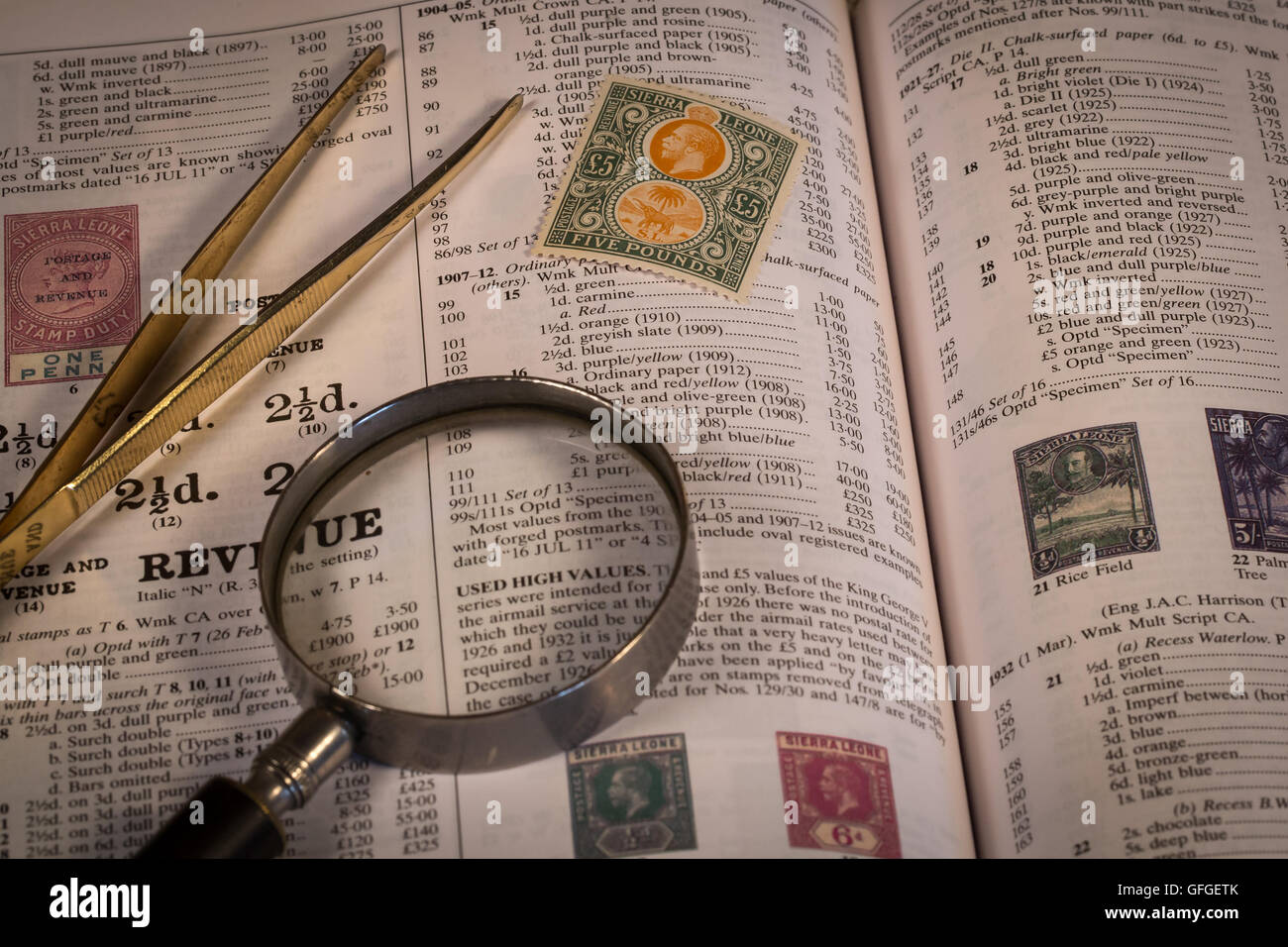 Collecting and studying stamps hi-res stock photography and images - Alamy