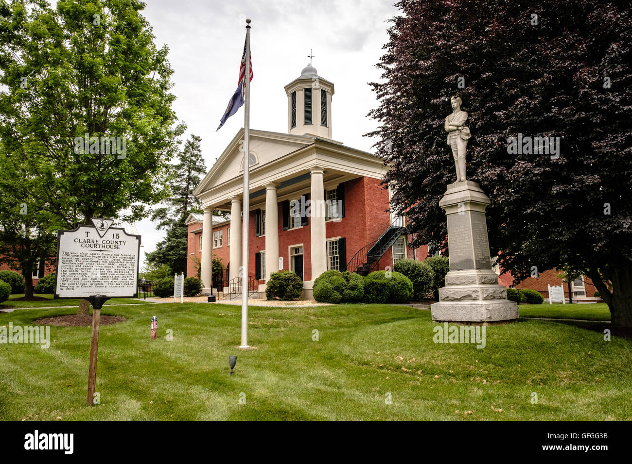 Clarke County Courthouse, 102 North Street, Berryville, Virginia Stock