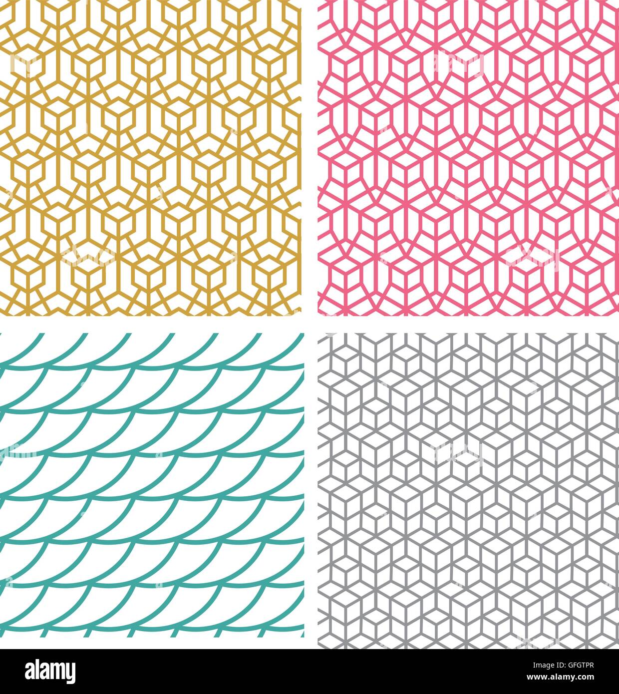 Geometric seamless pattern in hexagon concept, vector Stock Vector ...