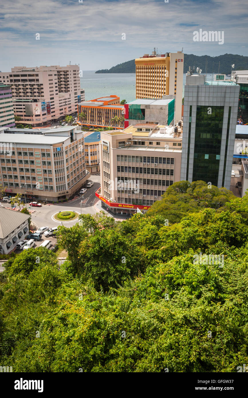 View across Kota Kinabalu, Sabah, Malaysia Borneo, from the viewpoint