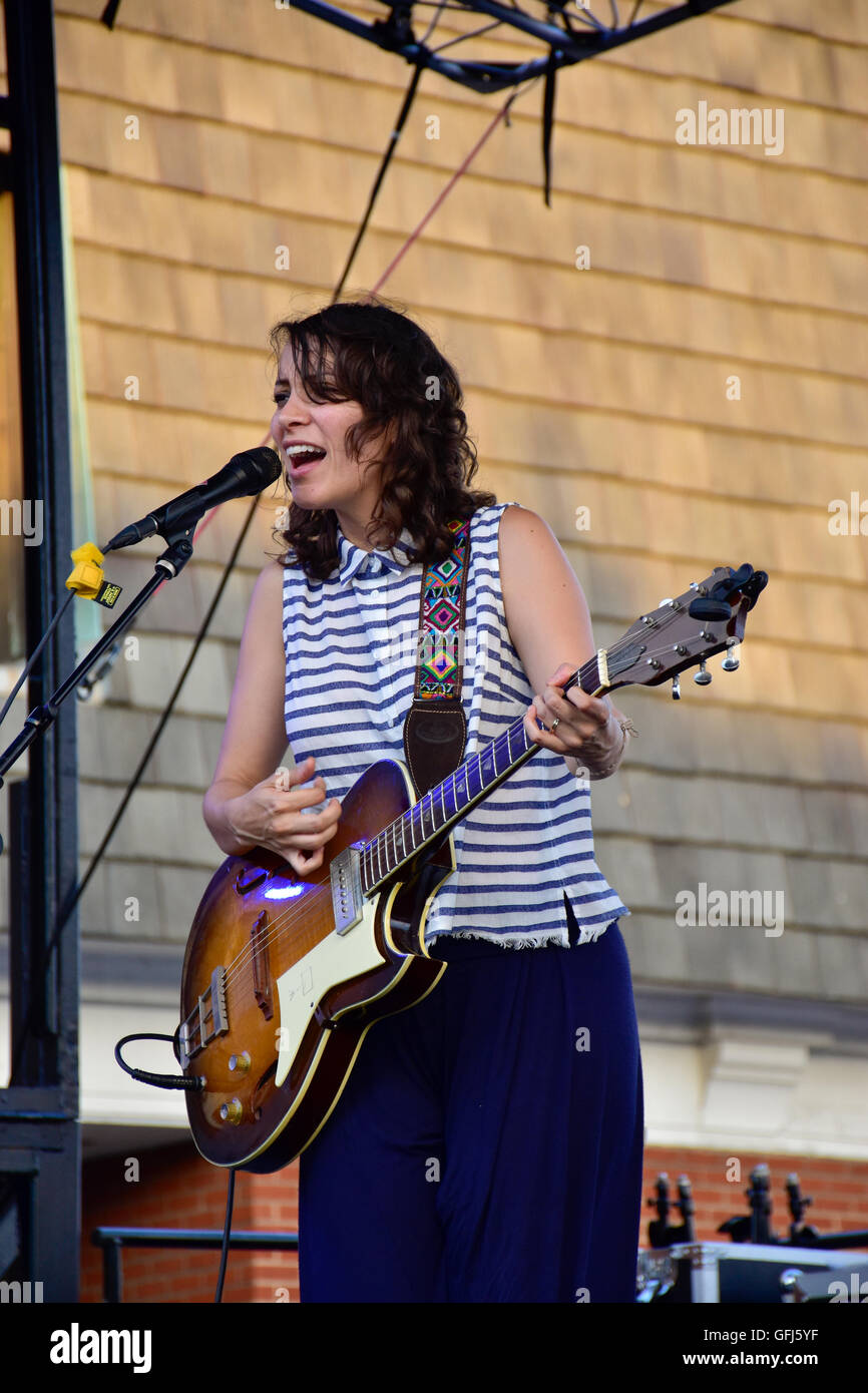 Gaby Moreno, is a Guatemalan singer-songwriter and guitarist. Stock Photo