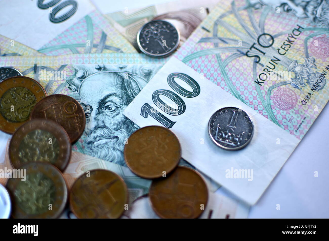 Close up Czech Koruna currency, Czech Republic Stock Photo - Alamy