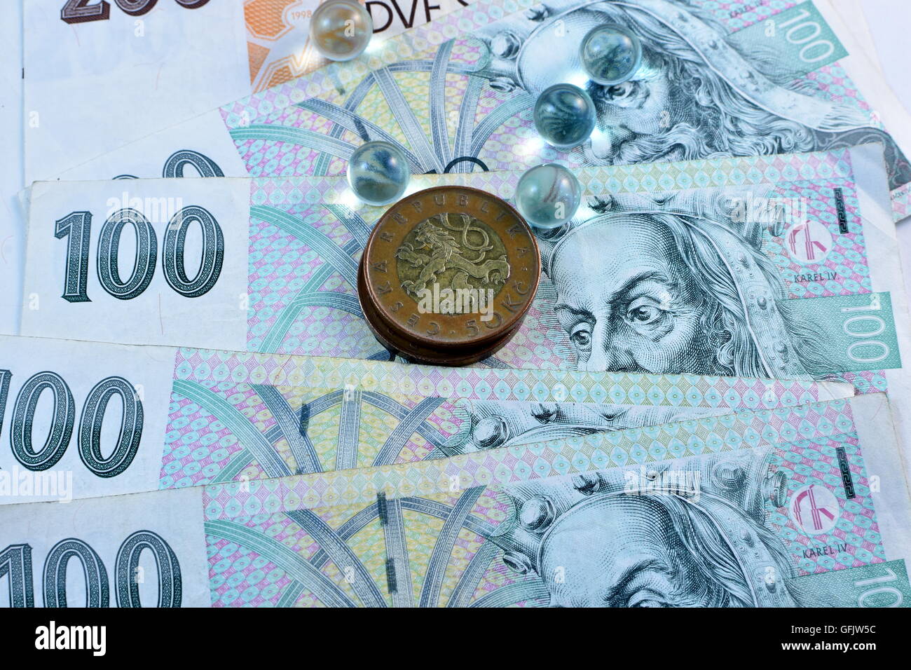 Close up Czech Koruna currency, Czech Republic Stock Photo - Alamy