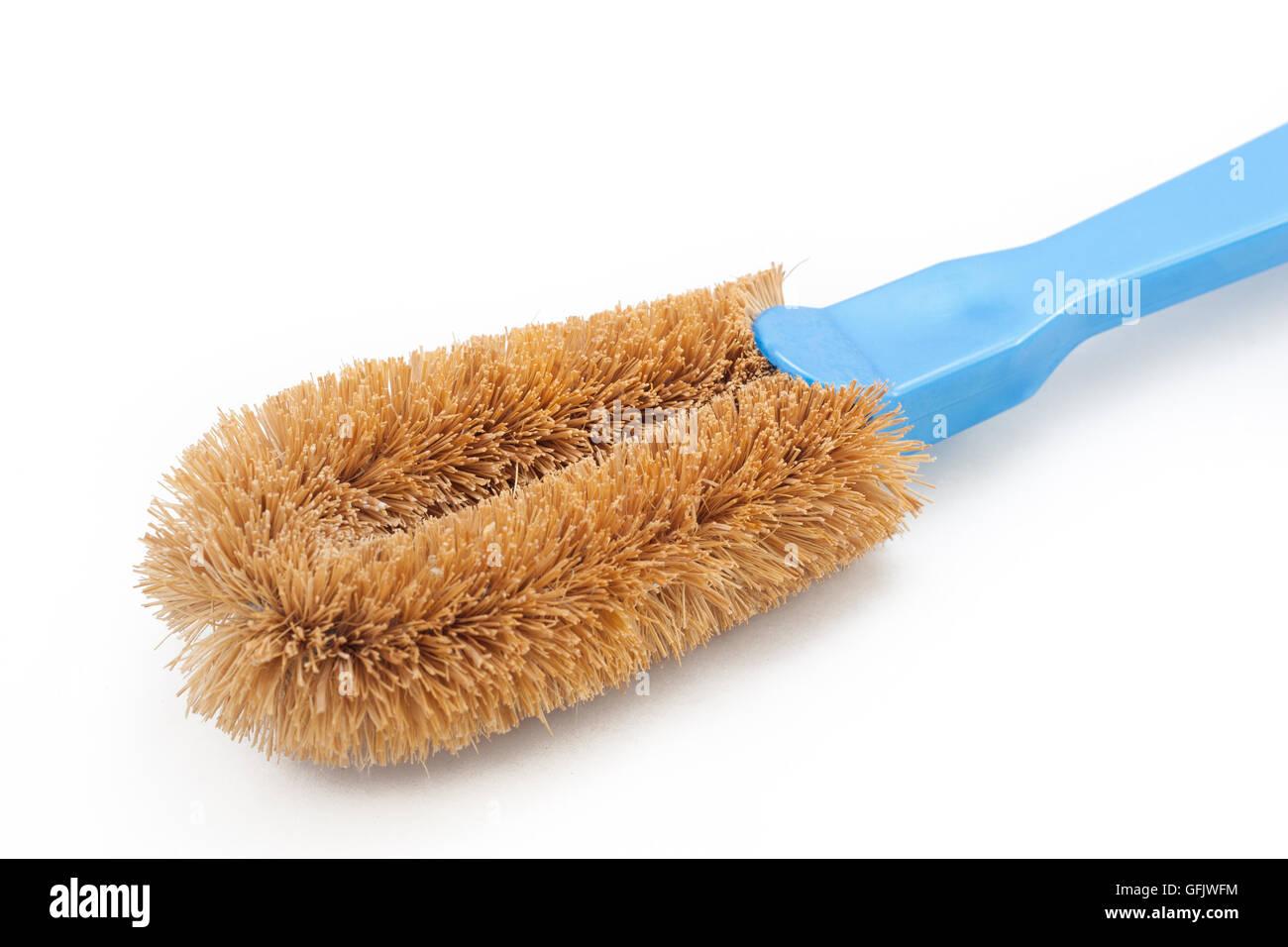 A scrub brush on white isolated background Stock Photo