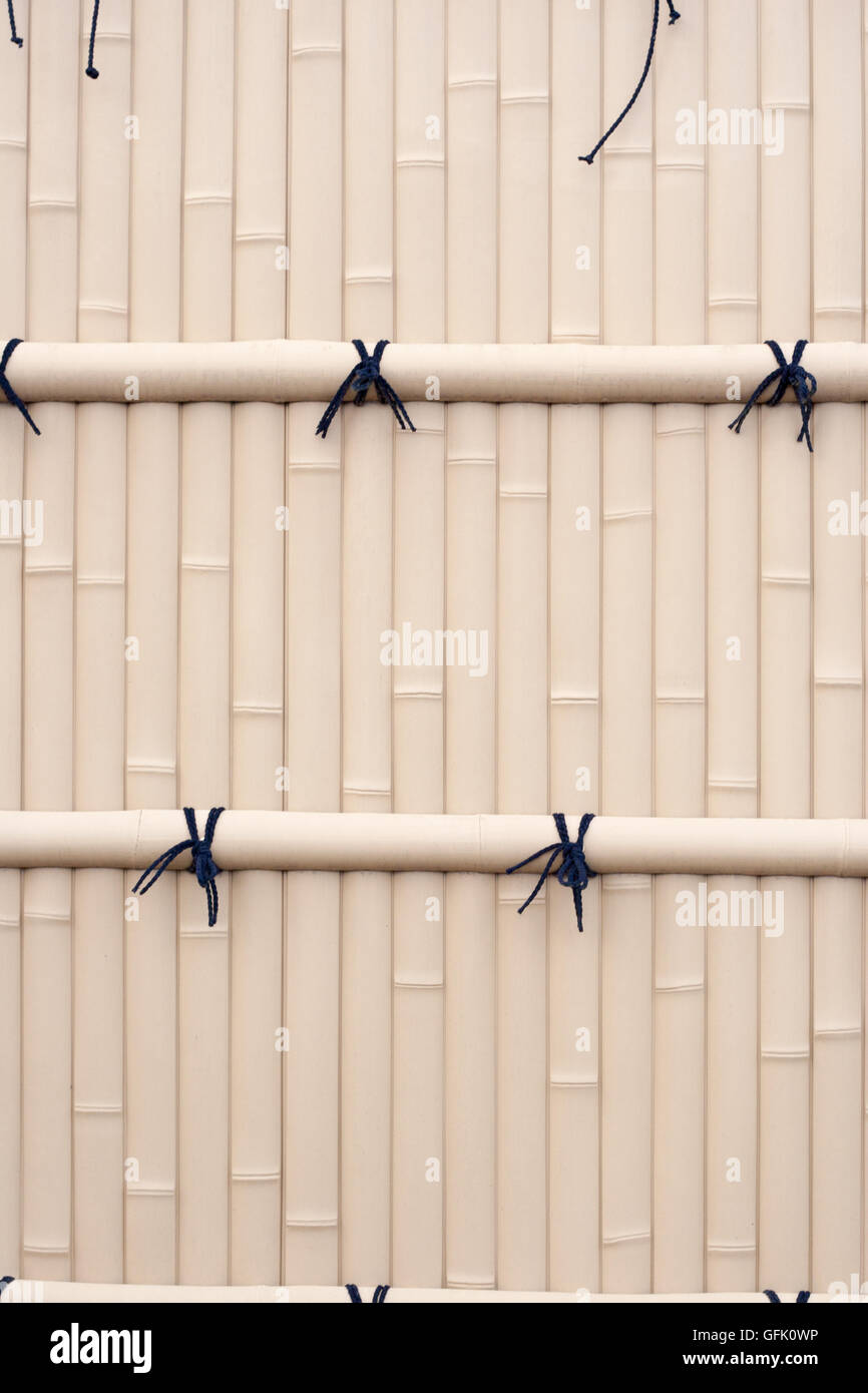 bamboo fence in full frame Stock Photo