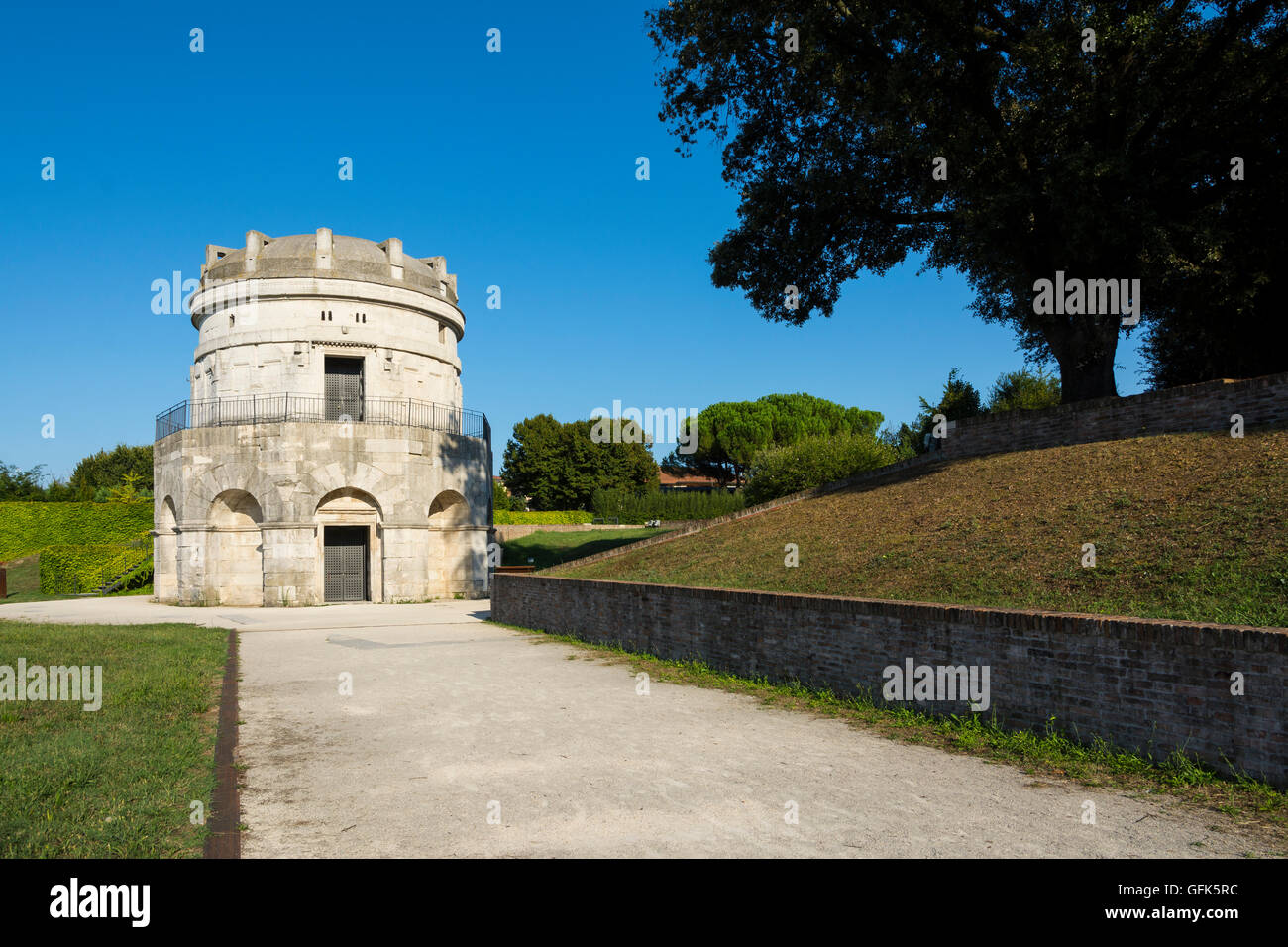 Ravenna,Italy-august 21,2015:mausoleum of Theodoric in Ravenna-Italy,during a sunny day. Stock Photo