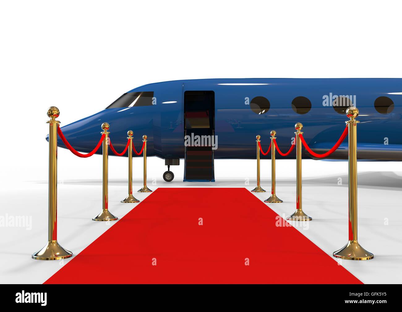 3D render image representing the entrance of a private jet Stock Photo ...