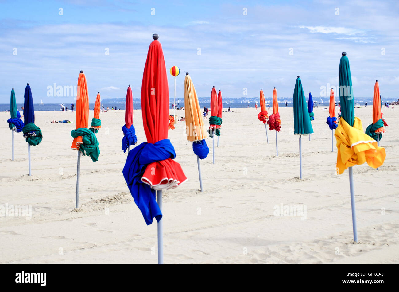 View Of The Plage De Deauville With Its Colourful Beach Umbrellas That View Of The Plage De Deauville With Its Colourful Beach Umbrellas That