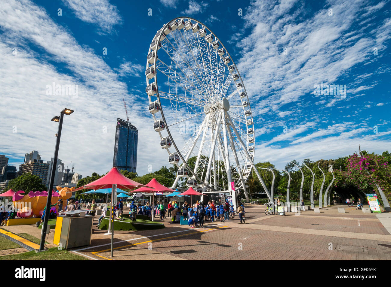 Southbank ferris wheel, Brisbane, Queensland, Australia. Stock Photo