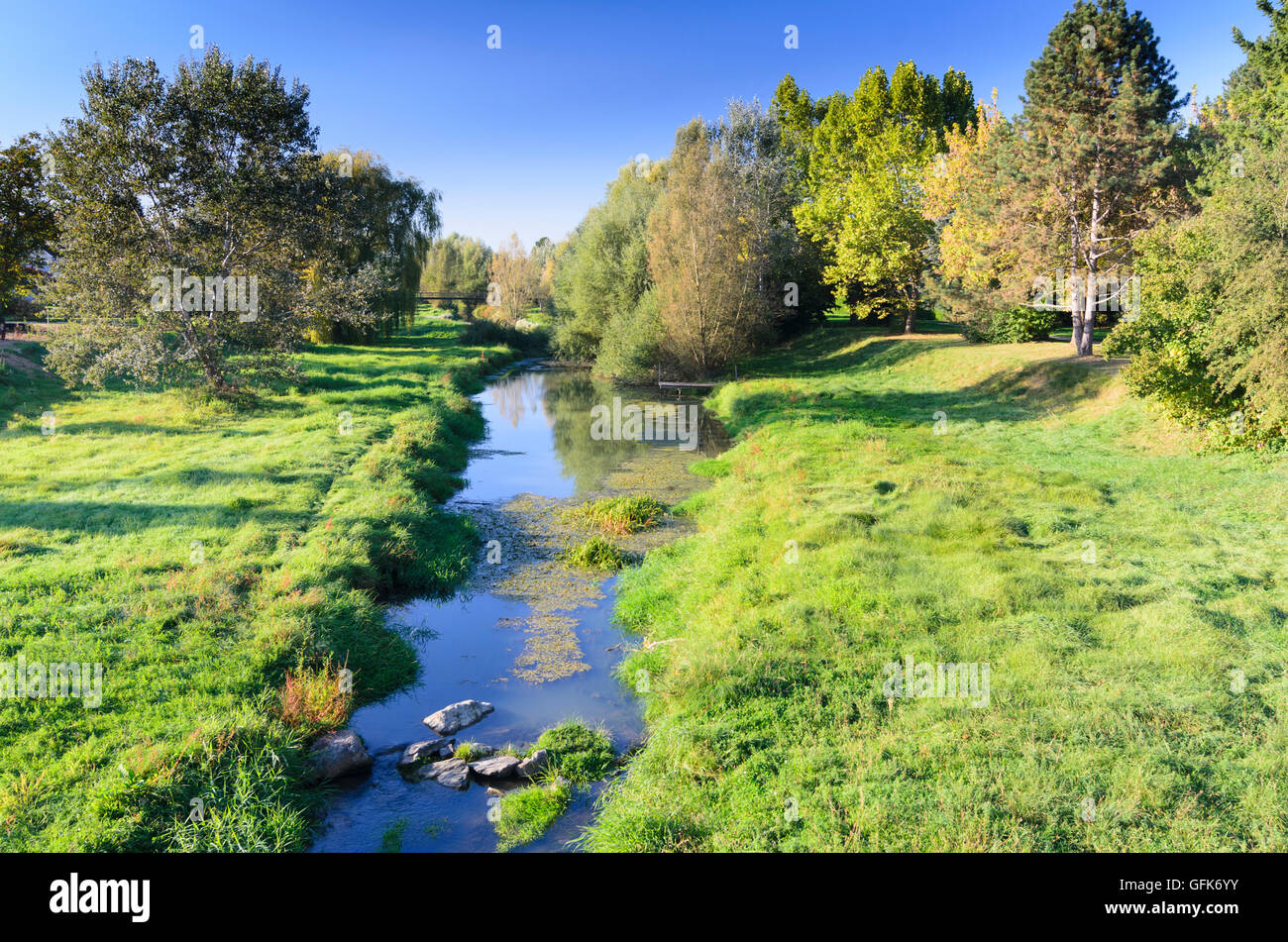 Rudersdorf: stream Lafnitz, Austria, Burgenland, Stock Photo