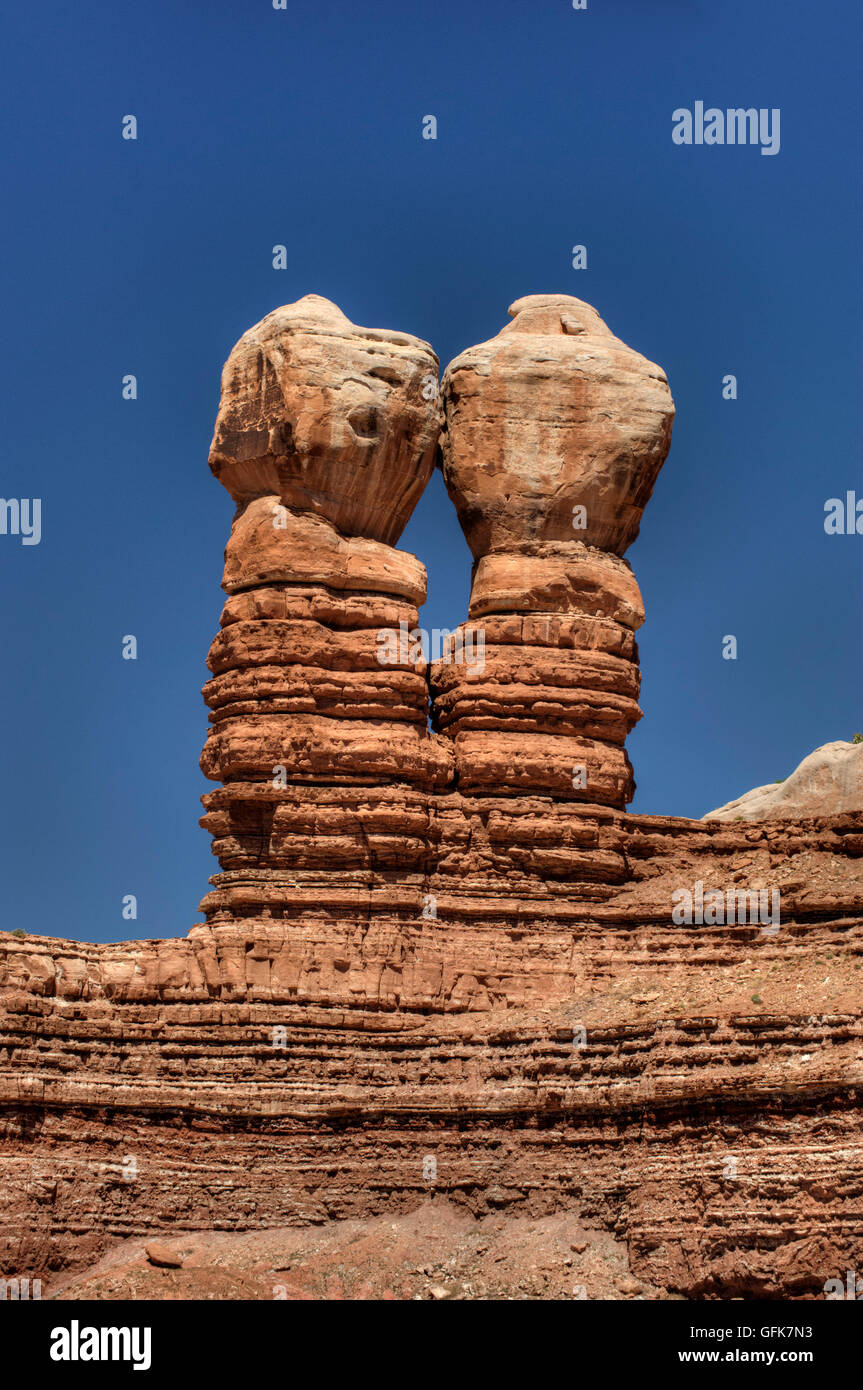 The Navajo Twins Are At The Mouth Of Cottonwood Wash In The Town Of 
