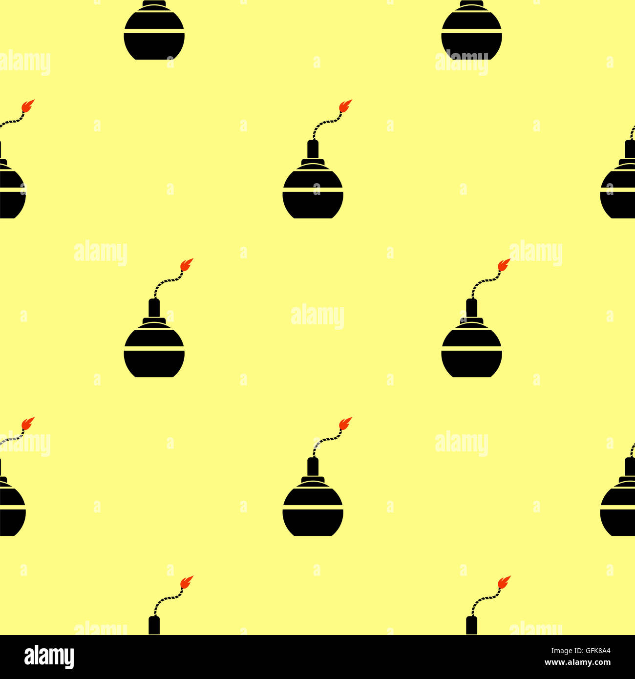 Bomb Silhouettes Seamless Pattern Stock Photo - Alamy